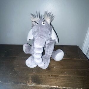 Horton Hears a Who Dr. Seuss Elephant Gray Plush